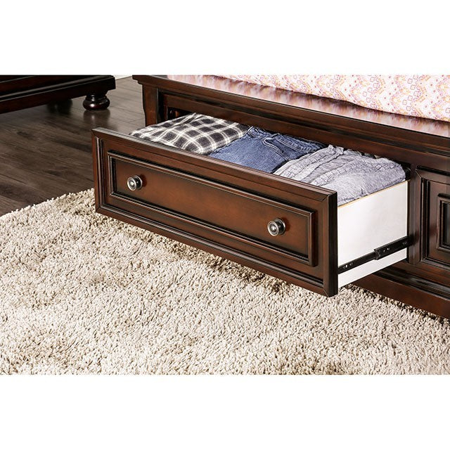 Furniture of America - Northville 5 Piece Queen Bedroom Set in Dark Cherry - CM7683-Q-5SET - GreatFurnitureDeal