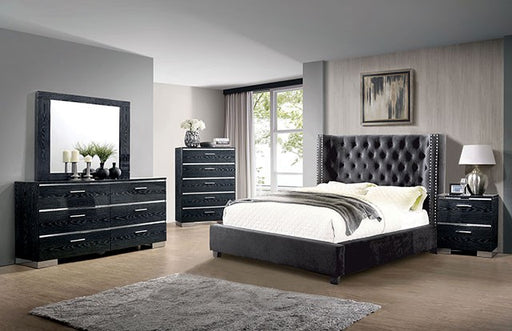 Furniture of America - Cayla California King Bed in Dark Gray - CM7779DG-CK - GreatFurnitureDeal