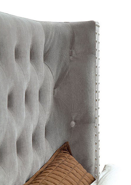 Furniture of America - Cayla California King Bed in Gray - CM7779GY-CK - GreatFurnitureDeal