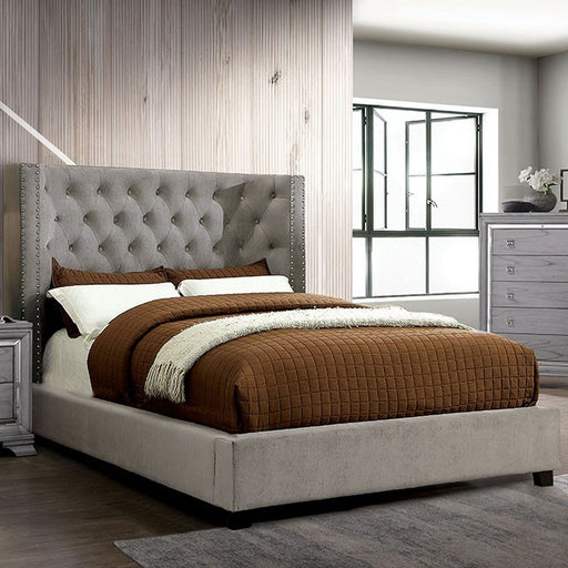 Furniture of America - Cayla California King Bed in Gray - CM7779GY-CK - GreatFurnitureDeal