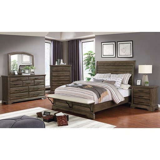 Furniture of America - Gilbert Queen Bed in Light Walnut - CM7894-Q - GreatFurnitureDeal