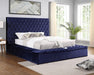 Furniture of America - Golati Queen Bed in Blue - CM7895BL-Q - GreatFurnitureDeal