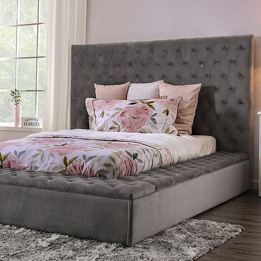 Furniture of America - Golati Queen Bed in Gray - CM7895GY-Q - GreatFurnitureDeal