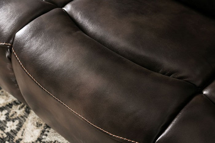 Furniture of America - Barclay Power Sofa in Dark Brown - CM9906-SF