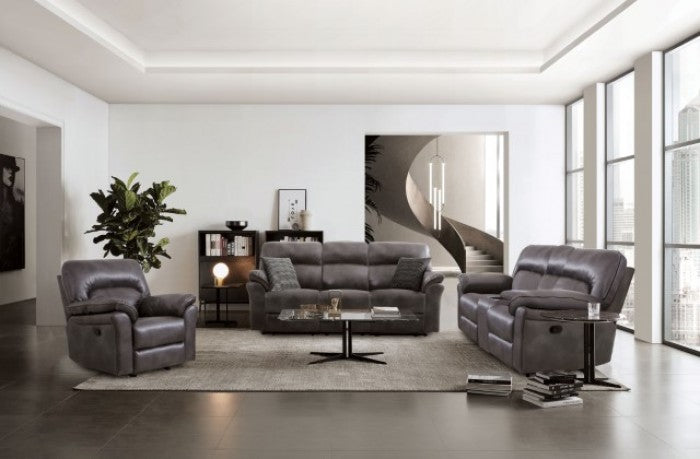 Furniture of America - Josias 2 Piece Living Room Set in Dark Gray - CM9908DG-SF-2SET