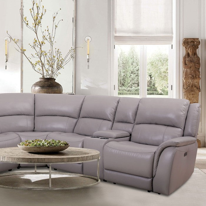 Furniture of America - Gorgius Sectional in Light Gray - CM9910ST-SECT-PM