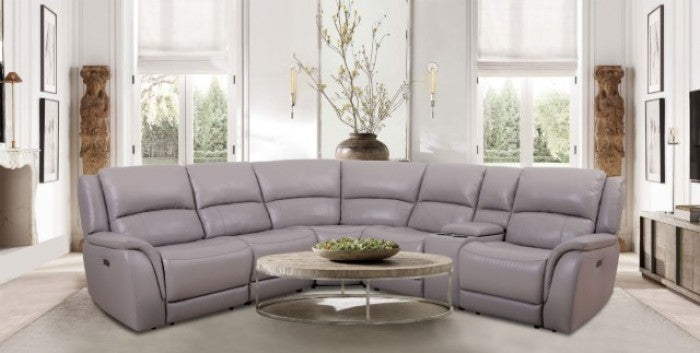 Furniture of America - Gorgius Sectional in Light Gray - CM9910ST-SECT-PM - GreatFurnitureDeal