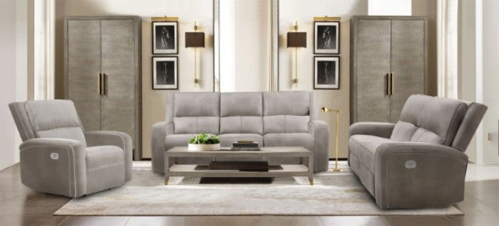 Furniture of America - Vasilios 2 Piece Power Living Room Set in Taupe - CM9914ST-SF-PM-2SET