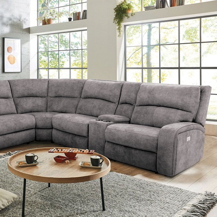 Furniture of America - Apostolos Sectional in Light Gray - CM9915LG-SECT-PM - GreatFurnitureDeal