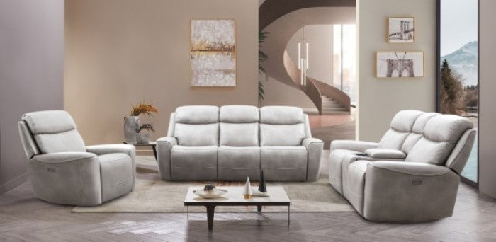 Furniture of America - Artemia Power Loveseat in Light Taupe - CM9922FG-SF-PM