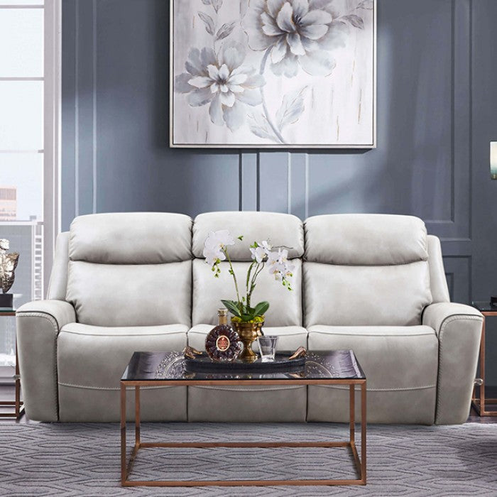 Furniture of America - Artemia 2 Piece Power Living Room Set in Light Taupe - CM9922FG-SF-PM-2SET - GreatFurnitureDeal