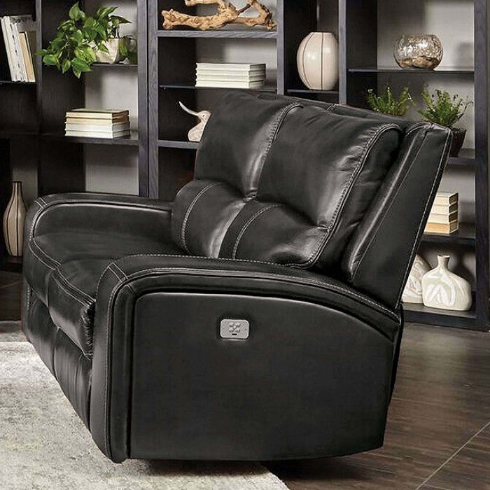 Furniture of America - Soterios Power Loveseat in Charcoal - CM9924DG-LV-PM