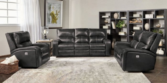 Furniture of America - Soterios 2 Piece Power Living Room Set in Charcoal - CM9924DG-SF-PM-2SET