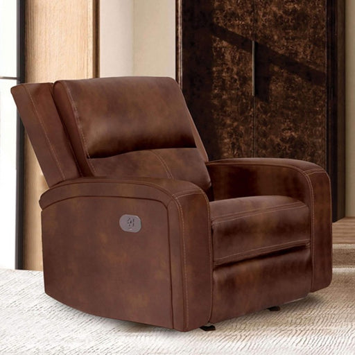 Furniture of America - Soterios 3 Piece Power Living Room Set in Medium Brown - CM9924MB-SF-PM-3SET - GreatFurnitureDeal
