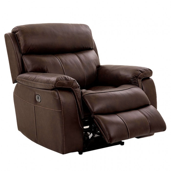Furniture of America - Antenor Power Recliner in Brown - CM9926MB-CH-PM - GreatFurnitureDeal