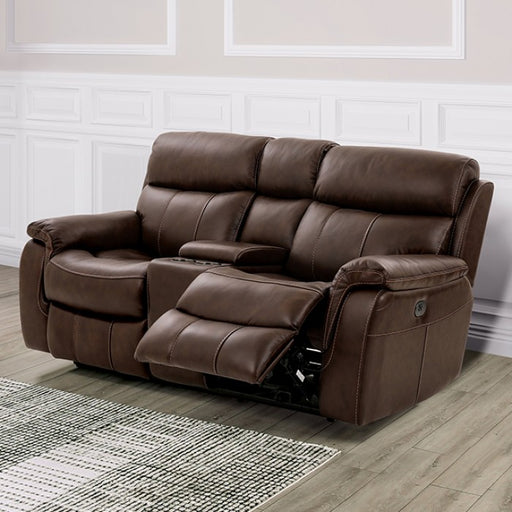 Furniture of America - Antenor Power Loveseat in Brown - CM9926MB-LV-PM-PK - GreatFurnitureDeal