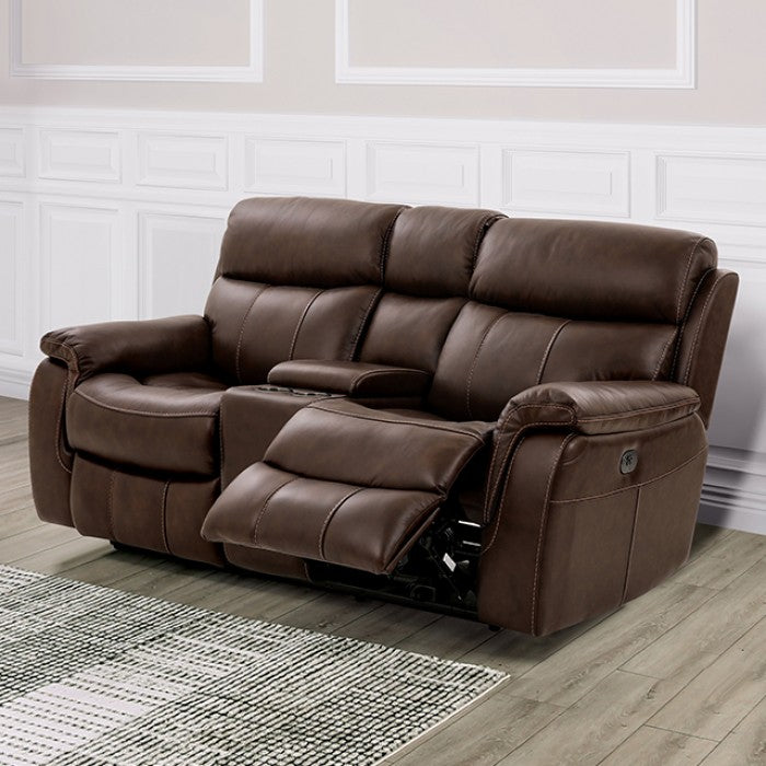 Furniture of America - Antenor Power Loveseat in Brown - CM9926MB-LV-PM-PK - GreatFurnitureDeal