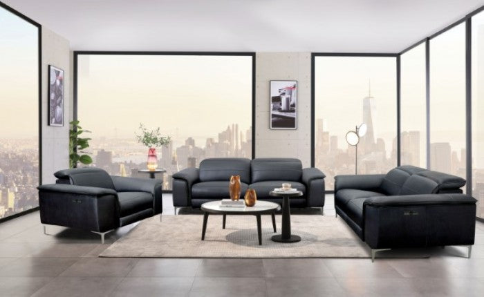 Furniture of America - Ascona 2 Piece Power Sofa Set in Black - CM9927BK-SF-PM-2SET