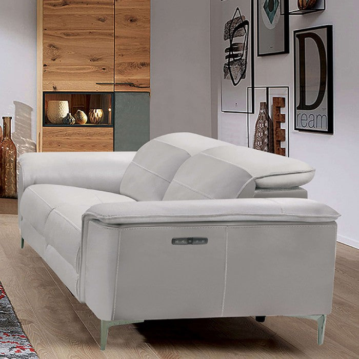 Furniture of America - Ascona 2 Piece Power Sofa Set in Light Taupe - CM9927FG-SF-PM-2SET - GreatFurnitureDeal