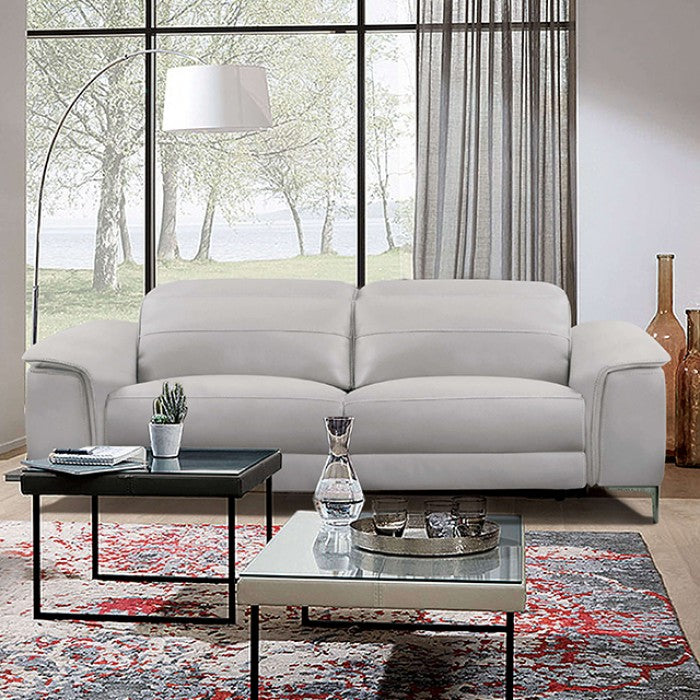 Furniture of America - Ascona 2 Piece Power Sofa Set in Light Taupe - CM9927FG-SF-PM-2SET