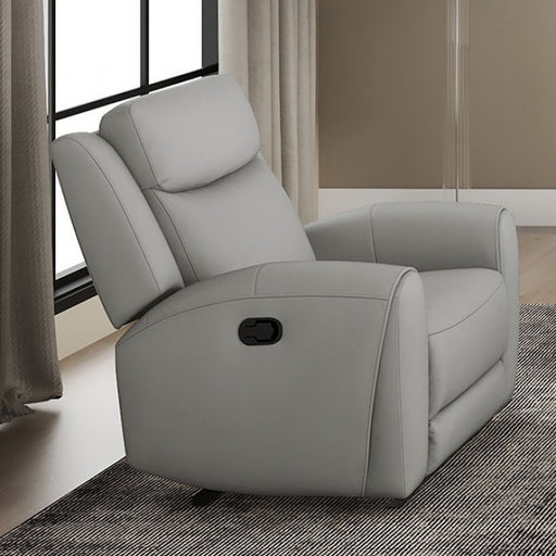 Furniture of America - Jacobus Manual Recliner in Light Gray - CM9986LG-CH-M - GreatFurnitureDeal