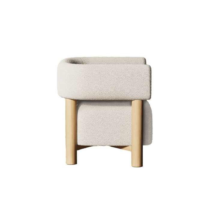VIG Furniture - Modrest Fang - Modern White Fabric & Wood Accent Chair - VGEUMC-7114LC-AW-WHT - GreatFurnitureDeal