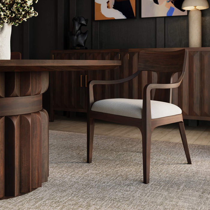 Bramble - Colorado Dining Chair in Walnut w/ Dinara Natural Fabric - 28699WLTSF227---- - GreatFurnitureDeal