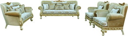 European Furniture - Fantasia Loveseat in Antique Beige- Dark Gold - 40015-L - GreatFurnitureDeal