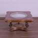 European Furniture - Raffaello III Coffee Table in Antique Brown - Blended Silver & Gold - 41026-CT - GreatFurnitureDeal