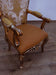 European Furniture - Saint Germain Dining Arm Chair in Light Gold & Antique Silver (Set of 2) - 35550-AC - GreatFurnitureDeal
