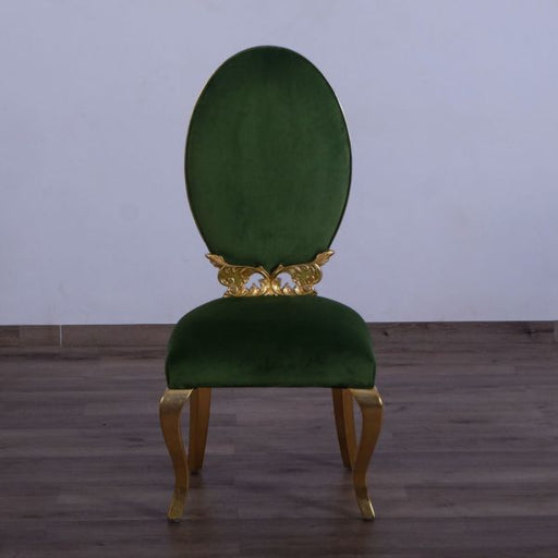 European Furniture - Luxor Luxury Side Chair in Green - Set of 2 - 68582EM-SC - GreatFurnitureDeal