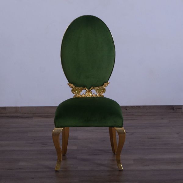 European Furniture - Luxor Luxury Side Chair in Green - Set of 2 - 68582EM-SC - GreatFurnitureDeal
