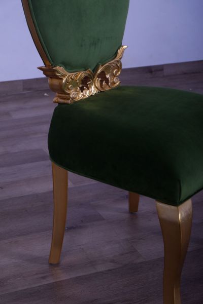 European Furniture - Luxor Luxury Side Chair in Green - Set of 2 - 68582EM-SC - GreatFurnitureDeal
