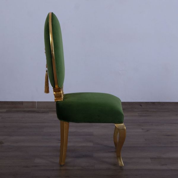European Furniture - Luxor Luxury Side Chair in Green - Set of 2 - 68582EM-SC - GreatFurnitureDeal