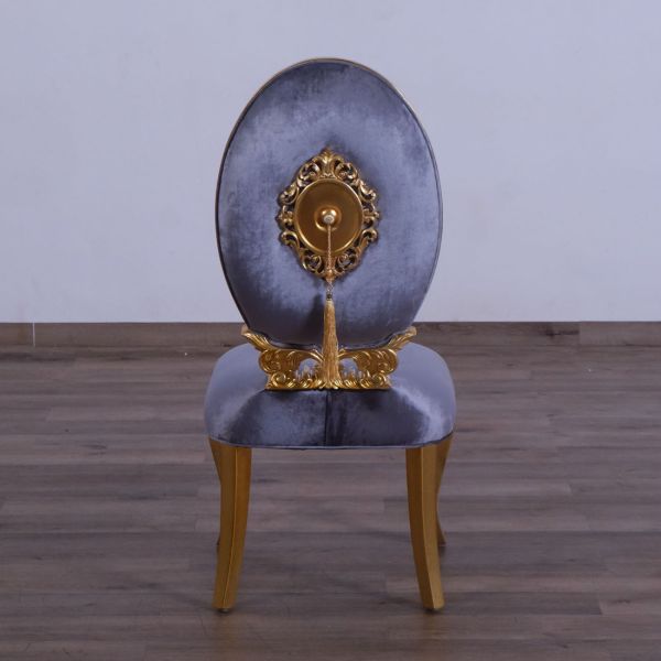 European Furniture - Luxor Luxury Side Chair in Gray - Set of 2 - 68582G-SC - GreatFurnitureDeal