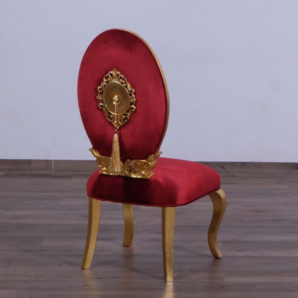European Furniture - Luxor Luxury Side Chair in Red - Set of 2 - 68582R-SC - GreatFurnitureDeal