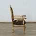 European Furniture - Emperador Arm Chair Set of 2 in Antique Brown - Silver and Gold - 42034-AC - GreatFurnitureDeal