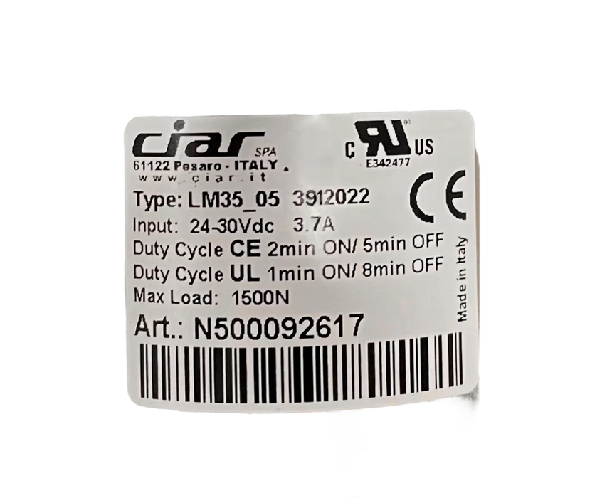 Ciar Linear Actuator Motor for Power Recliners and Lift Chairs - LM35_05 / N500092617 - GreatFurnitureDeal