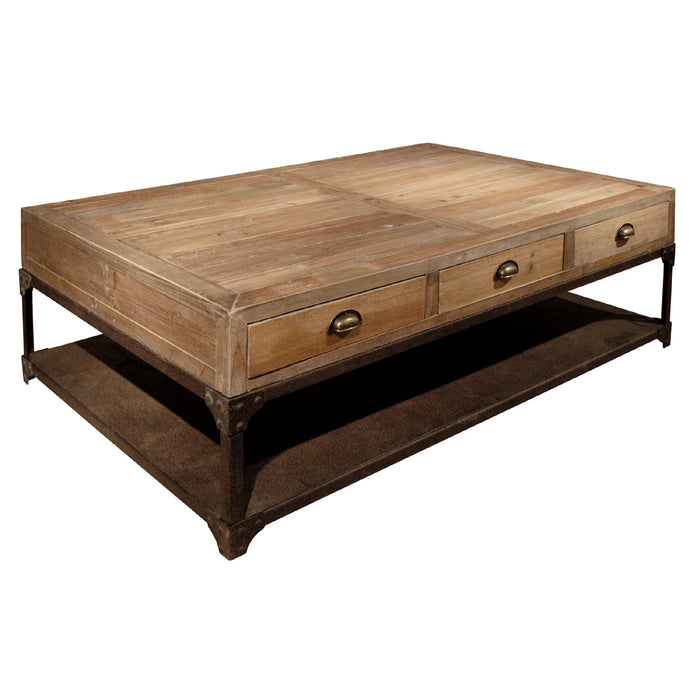 GJ Styles - Coffee Table With Metal Shelf In Pine - CS15 - GreatFurnitureDeal