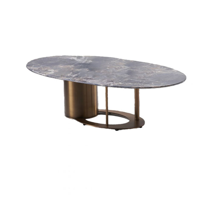 American Eagle Furniture - CT-J2196 Faux Marble & Metal Coffee Table - CT-J2196