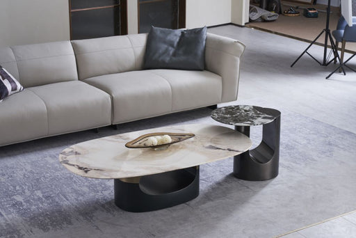 American Eagle Furniture - CT-J3131 Faux Marble & Metal Coffee Table - CT-J3131 - GreatFurnitureDeal