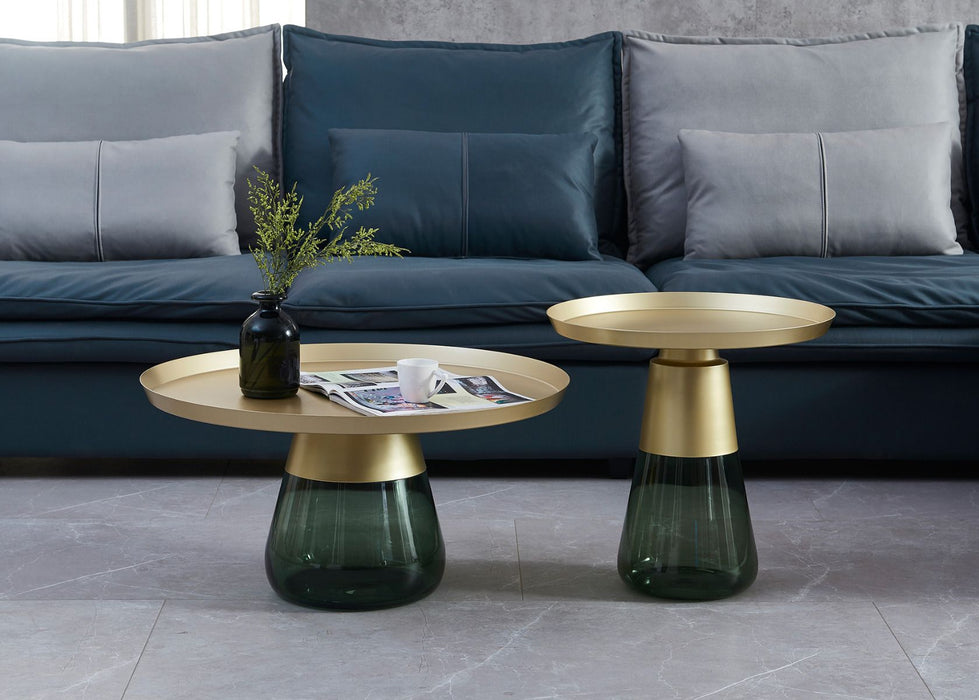 American Eagle Furniture - CT-W9321 Green Coffee Table - CT-W9321-GREEN - GreatFurnitureDeal