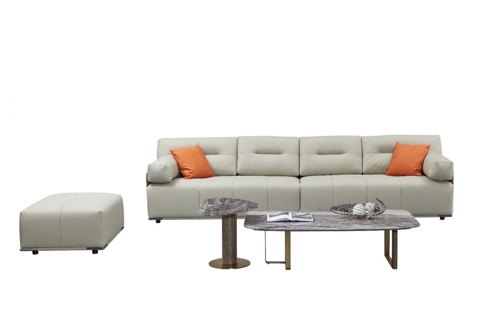 American Eagle Furniture - CT-Y300 Faux Marble & Metal Coffee Table - CT-Y300