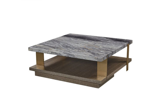 American Eagle Furniture - CT-Y302 Faux Marble, Metal & Wood Coffee Table - CT-Y302 - GreatFurnitureDeal