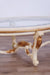 European Furniture - Veronica III Luxury Coffee Table in Antique Beige and Antique Dark Gold leaf - 47072-CT - GreatFurnitureDeal