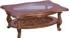 European Furniture - Saint Germain Luxury Coffee Table in Light Gold & Antique Silver - 35550-CT - GreatFurnitureDeal