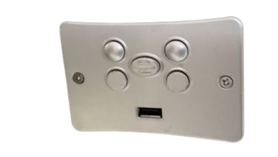 Ashley Furniture - Flexsteel - Standard 5 Button - Power Headrest & Power Recline Replacement Button Control with USB - 5 pin / 2 pin - GreatFurnitureDeal