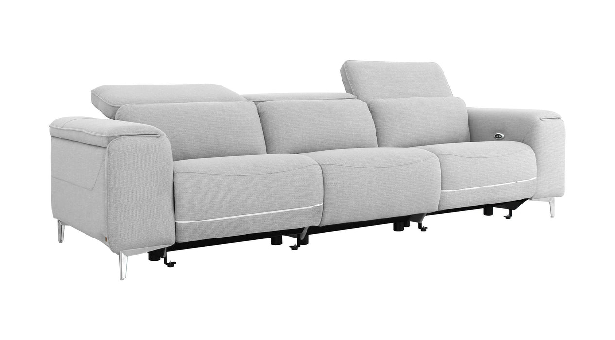 VIG Furniture - Divani Casa Cyprus Contemporary Grey Fabric Sofa w/ Electric Recliners - VGKNE9172-GRY-4S