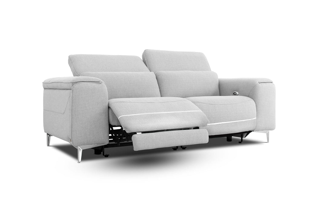 VIG Furniture - Divani Casa Cyprus Contemporary Grey Fabric Loveseat w/ Electric Recliners - VGKNE9172-GRY-3S - GreatFurnitureDeal