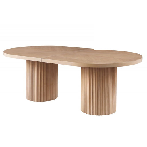 Mariano Furniture - D028 Oval Dining Table in Light Oak - BM-D028-OVAL - GreatFurnitureDeal